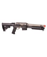 ASGM47S : Game Face™ VooDoo™ Shotgun Spring Powered, Pump Action 6mm 390 Fps - Smoke